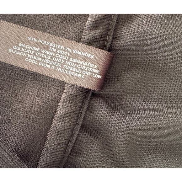 Massini Womens XL V Neck Sleeveless Black Blouse Polyester Spandex - Picture 4 of 7